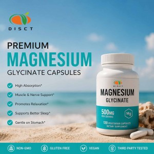 MAGNESIUM GLYCINATE Elite Capsules – Ultra‑High Absorption， Calm Mind & Deep Sleep Support， Stomach‑Friendly Formula for Daily Relaxation