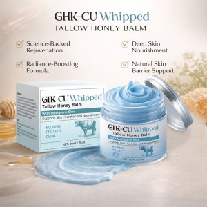 Ready to Ship GHK-Cu Whipped Tallow Honey Balm – Triple-Action Skin Repair Formula with Copper Peptide, Grass-Fed Tallow & Manuka Honey, Deeply Nourishing Multi-Purpose Balm for Face, Body, Li...