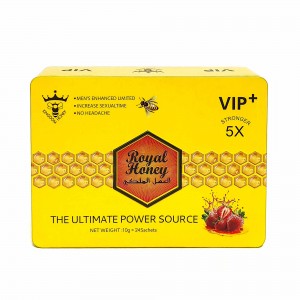 Ready in Stock Luxury GOLD VIP Tin Box High Potency Men‘s Power Honey – Fast Dissolving Natural Oral Honey for Male Energy Booster， Stamina & Vitality， Premium Adult Health Supplement