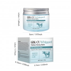 Ready to Ship GHK-Cu Whipped Tallow Honey Balm – Triple-Action Skin Repair Formula with Copper Peptide, Grass-Fed Tallow & Manuka Honey, Deeply Nourishing Multi-Purpose Balm for Face, Body, Lips, Sensitive & Damaged Skin