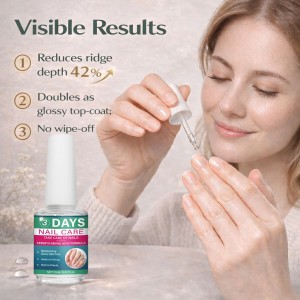 3-DAY NAIL CARE – Repair Weak Nails in Just 3 Days， Deep Hydration + Zero Formaldehyde + Mirror Shine， All-in-One Nail Strengthener & Top Coat