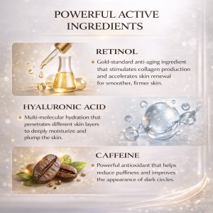 Ready to Ship Rejuvenate Retinol Eye Cream – Advanced Anti-Aging Care for Delicate Eye Area， Visibly Reduces Fine Lines & Wrinkles， Restores Firmness & Elasticity， Diminishes Dark Circles & Puffiness with Deep Hydration