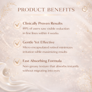 Ready to Ship Rejuvenate Retinol Eye Cream – Advanced Anti-Aging Care for Delicate Eye Area， Visibly Reduces Fine Lines & Wrinkles， Restores Firmness & Elasticity， Diminishes Dark Circles & Puffiness with Deep Hydration