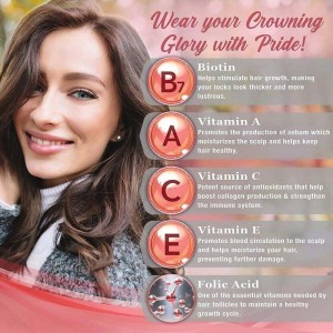 Biotin Hair Vitamins Gummies Bears Candy OEM shape color
