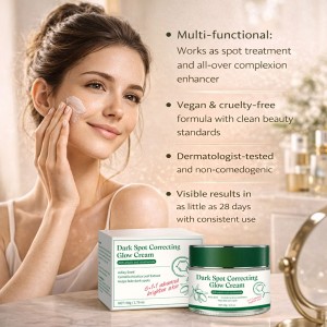 Ready to Ship Dark Spot Correcting Glow Cream – Advanced Brightening Formula for Hyperpigmentation， Sun Spots & Acne Marks， Illuminating Moisturizer for Even Skin Tone & Radiant Glow