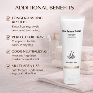 Ready to Ship Gentle Hair Removal Cream – Fast & Effective Depilatory Cream for Face & Body， Removes Unwanted Hair in Minutes with Smooth Lasting Results， Sensitive Skin Formula Enriched with Aloe Vera & Lanolin