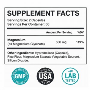MAGNESIUM GLYCINATE Elite Capsules – Ultra‑High Absorption， Calm Mind & Deep Sleep Support， Stomach‑Friendly Formula for Daily Relaxation