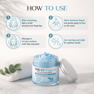 Ready to Ship GHK-Cu Whipped Tallow Honey Balm – Triple-Action Skin Repair Formula with Copper Peptide, Grass-Fed Tallow & Manuka Honey, Deeply Nourishing Multi-Purpose Balm for Face, Body, Lips, Sensitive & Damaged Skin