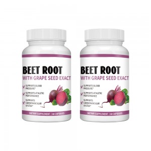 Private Labels Superfood Organic Beet root powder capsules to support heart health and blood pressure balance
