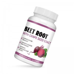 Private Labels Superfood Organic Beet root powder capsules to support heart health and blood pressure balance