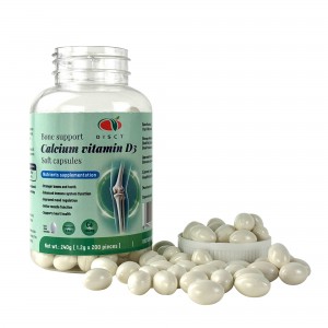 Private Label factory price Calcium Vitamin D3 Soft Gel Capsules for growth bone supplement