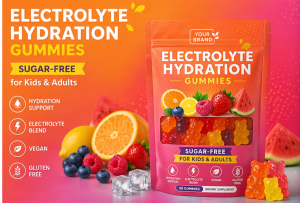 Electrolyte Gummy for Sports Energy Booster with Calcium Magnesium Vitamin C