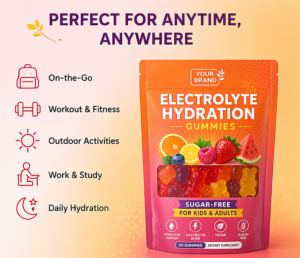 Electrolyte Gummy for Sports Energy Booster with Calcium Magnesium Vitamin C