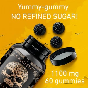 OEM  amazon hot selling Magnesium Lion’s Mane Grape Seed shilajit Gummy for men supplement
