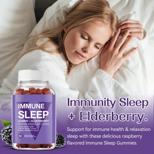 amazon hot Immune Sleep aid Gummy with Elderberry Melatonin Supplement, L-theanine for Sleep Health Immunity