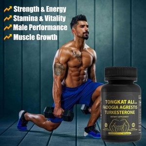 amazon hot Naturally Extracted Men’s Supplement for Performance Muscle Energy TONGKAT ALI FADOGIA AGRESTIS TURKESTERONE capsules
