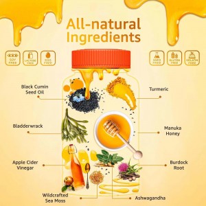 Private Label Digestive Joint Support Black Seeds Oil Ashwagandha Honey Gummy