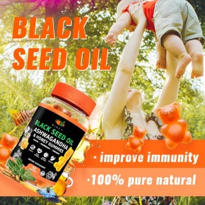 Private Label Digestive Joint Support Black Seeds Oil Ashwagandha Honey Gummy