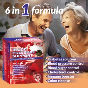 private label high quality 6 into 1 formula diabetes blood pressure sugar balance for cholesterol control immnue supplement