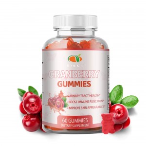 Private label Urinary Tract Health Cranberry Gummies for men and women’s immune booster and skin whitening supplement