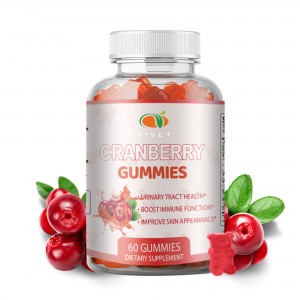 overall Urinary Tract Health Cranberry Gummies for men and women’s horomone immune booster and skin whitening supplement