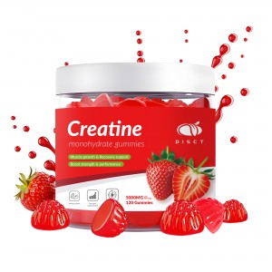 Private Label Low Sugar Customized Flavor Muscle Strength Creatine Monohydrate Gummy for Sports Performance Energy Endurance