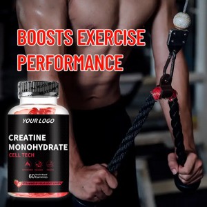 Private Label Pre-Workout Fitness Vitamin Supplement Creatine Monohydrate Magnesium Gummy