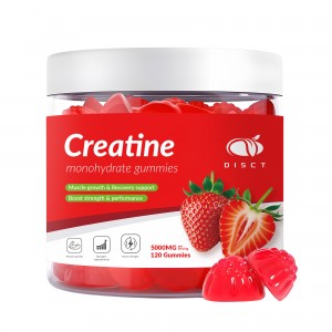 Private Label Low Sugar Customized Flavor Muscle Strength Creatine Monohydrate Gummy for Sports Performance Energy Endurance
