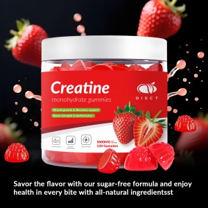 Private Label Low Sugar Customized Flavor Muscle Strength Creatine Monohydrate Gummy for Sports Performance Energy Endurance