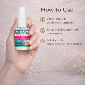 3-DAY NAIL CARE – Repair Weak Nails in Just 3 Days， Deep Hydration + Zero Formaldehyde + Mirror Shine， All-in-One Nail Strengthener & Top Coat