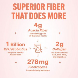 OEM different flavors Daily Fiber Powder with Collagen, Probiotics & Electrolytes Supports Digestive Health, Gut Balance