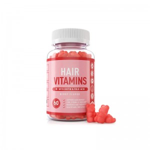 Biotin Hair Vitamins Gummies Bears Candy OEM shape color