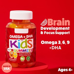 private label Omega 3 DHA Gummies and Vitamin C Gummies for Kids & Adults vitamin health Supplement