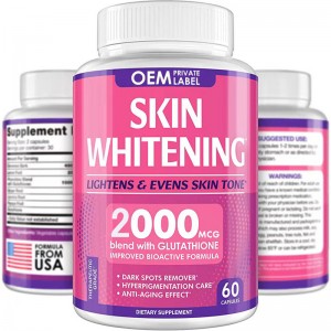 천연 피부 미용 미백 캡슐 글루타티온 5000 MCG