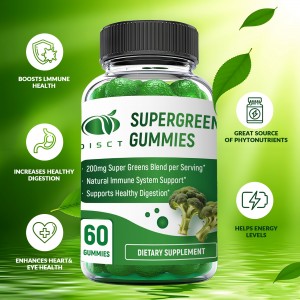 private label supergreens gummies with weight loss and Digestion support